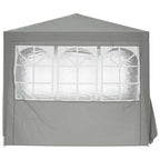 Party-Zelt Hellgrau 250 x 250 x 240 cm PE und Stahl