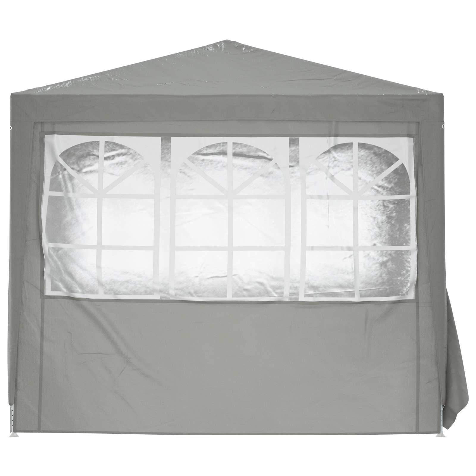 Party-Zelt Hellgrau 250 x 250 x 240 cm PE und Stahl