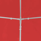 Party-Zelt 300 x 300 x 255 cm Rot PE und Stahl