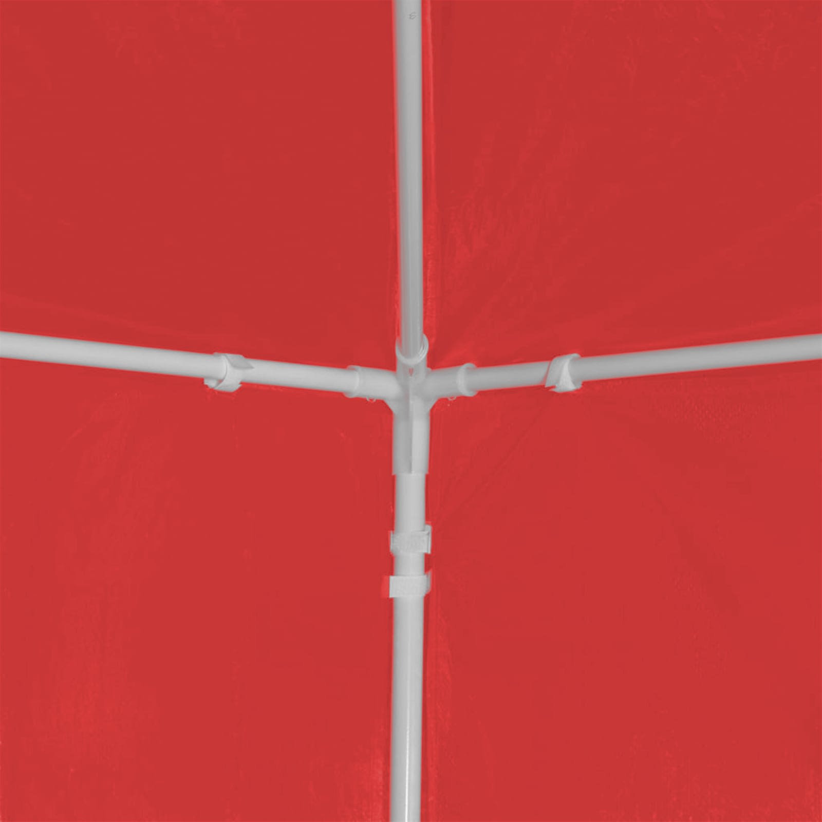 Party-Zelt 300 x 300 x 255 cm Rot PE und Stahl
