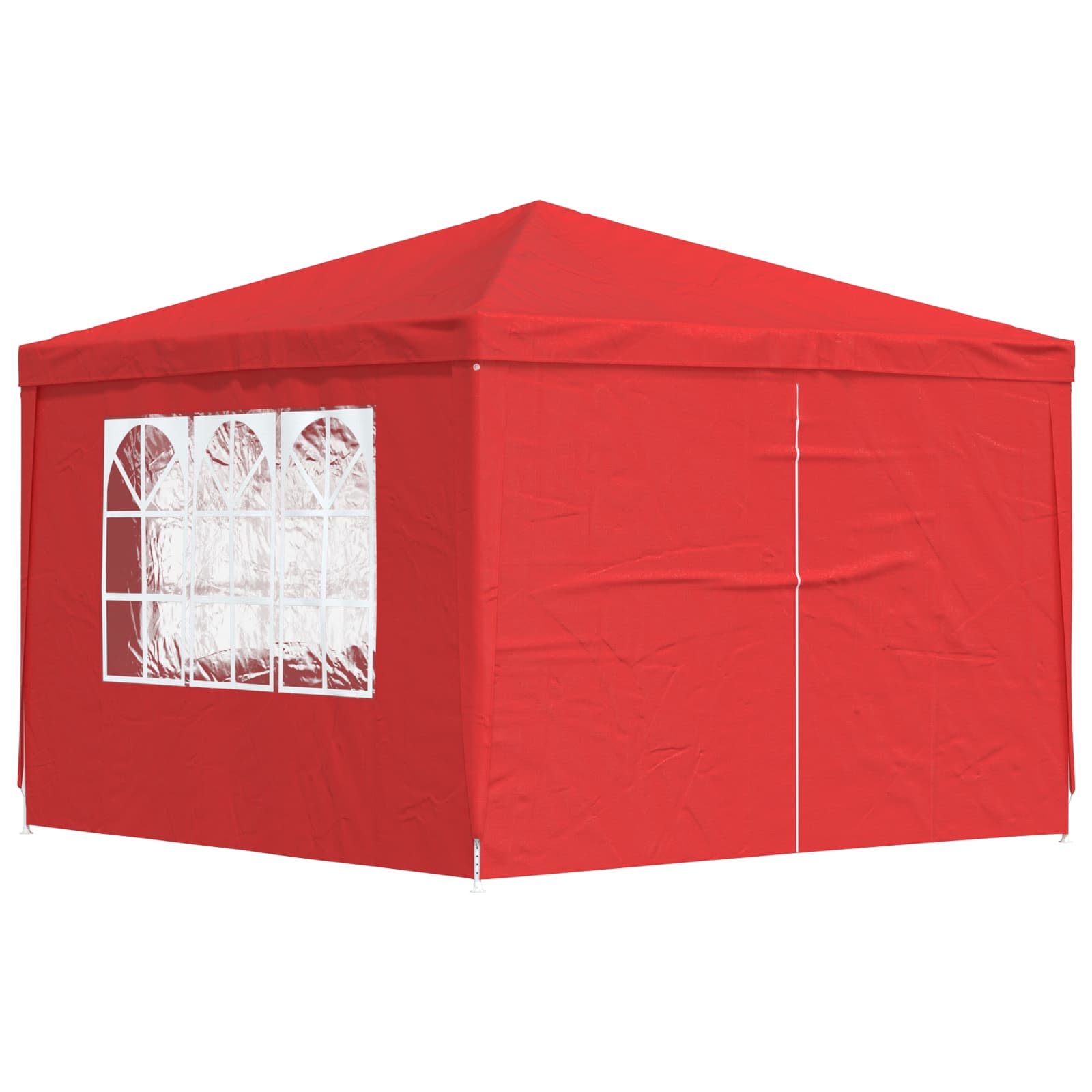 Party-Zelt 300 x 300 x 255 cm Rot PE und Stahl