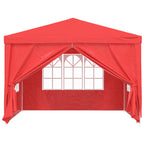 Party-Zelt 300 x 300 x 255 cm Rot PE und Stahl