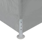 Party-Zelt 300 x 300 x 255 cm Hellgrau PE und Stahl