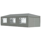 Party-Zelt 900 x 300 x 255 cm Hellgrau PE und Stahl