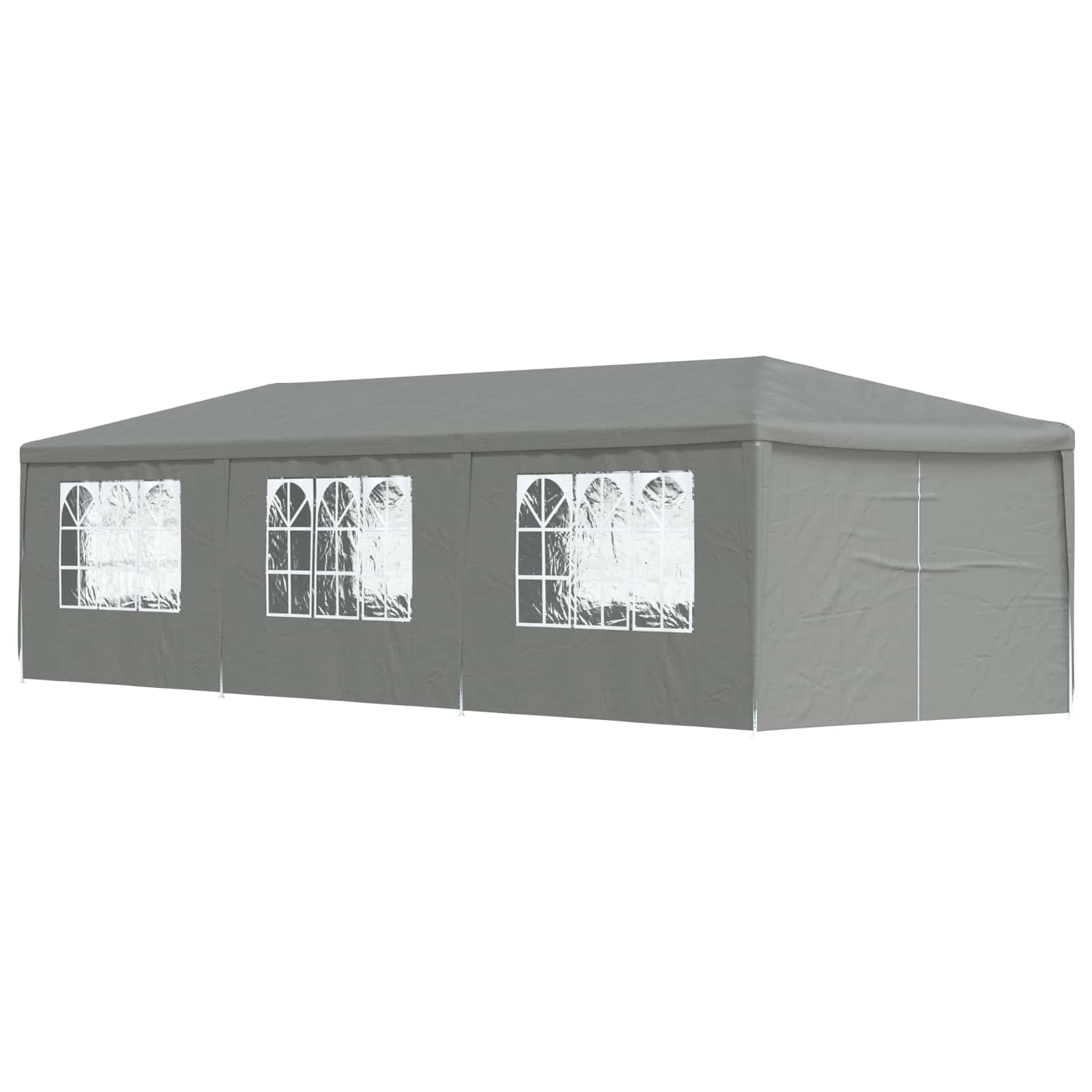 Party-Zelt 900 x 300 x 255 cm Hellgrau PE und Stahl