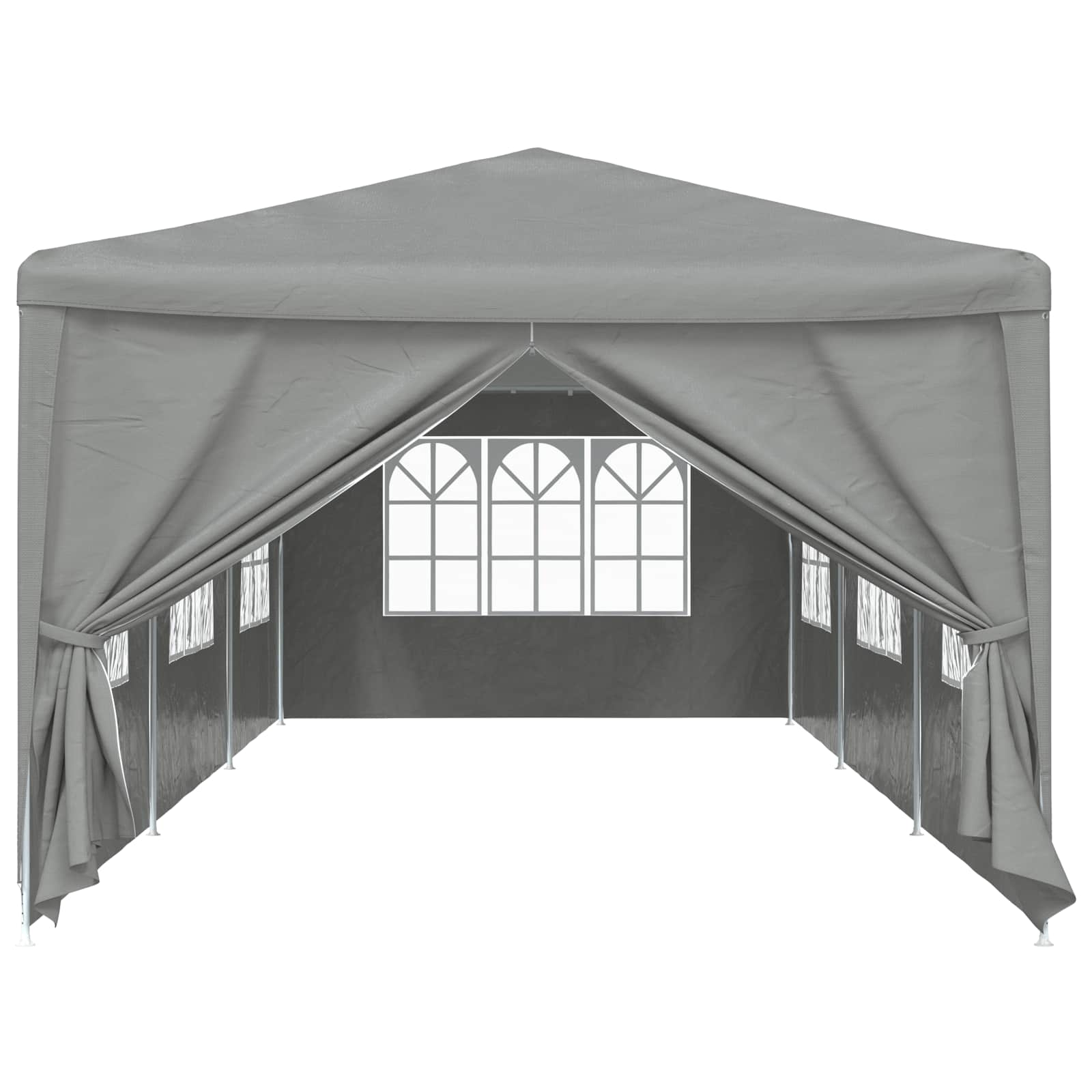 Party-Zelt 900 x 300 x 255 cm Hellgrau PE und Stahl