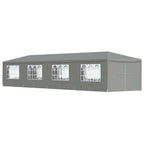 Party-Zelt 1200 x 300 x 255 cm Hellgrau PE und Stahl