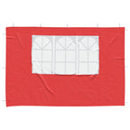 Party Zelt Seitenteil 2 pcs 300 x 195 cm Rot PE und Stahl