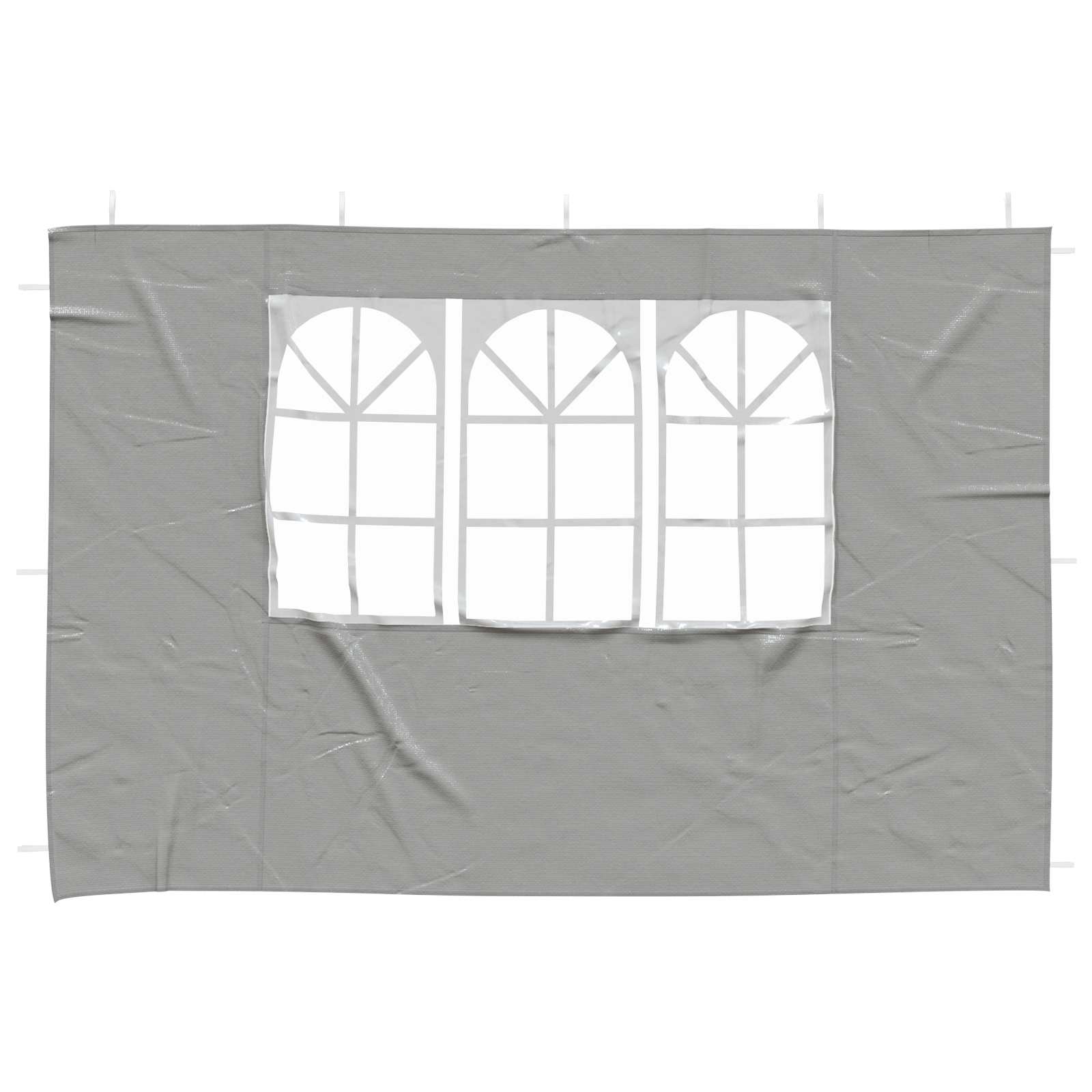 Party Zelt Seitenteil 2 pcs 300 x 195 cm Hellgrau PE und Stahl