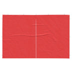 Party Zelt Seitenteil 2 pcs Rot 300 x 195 cm PE und Stahl