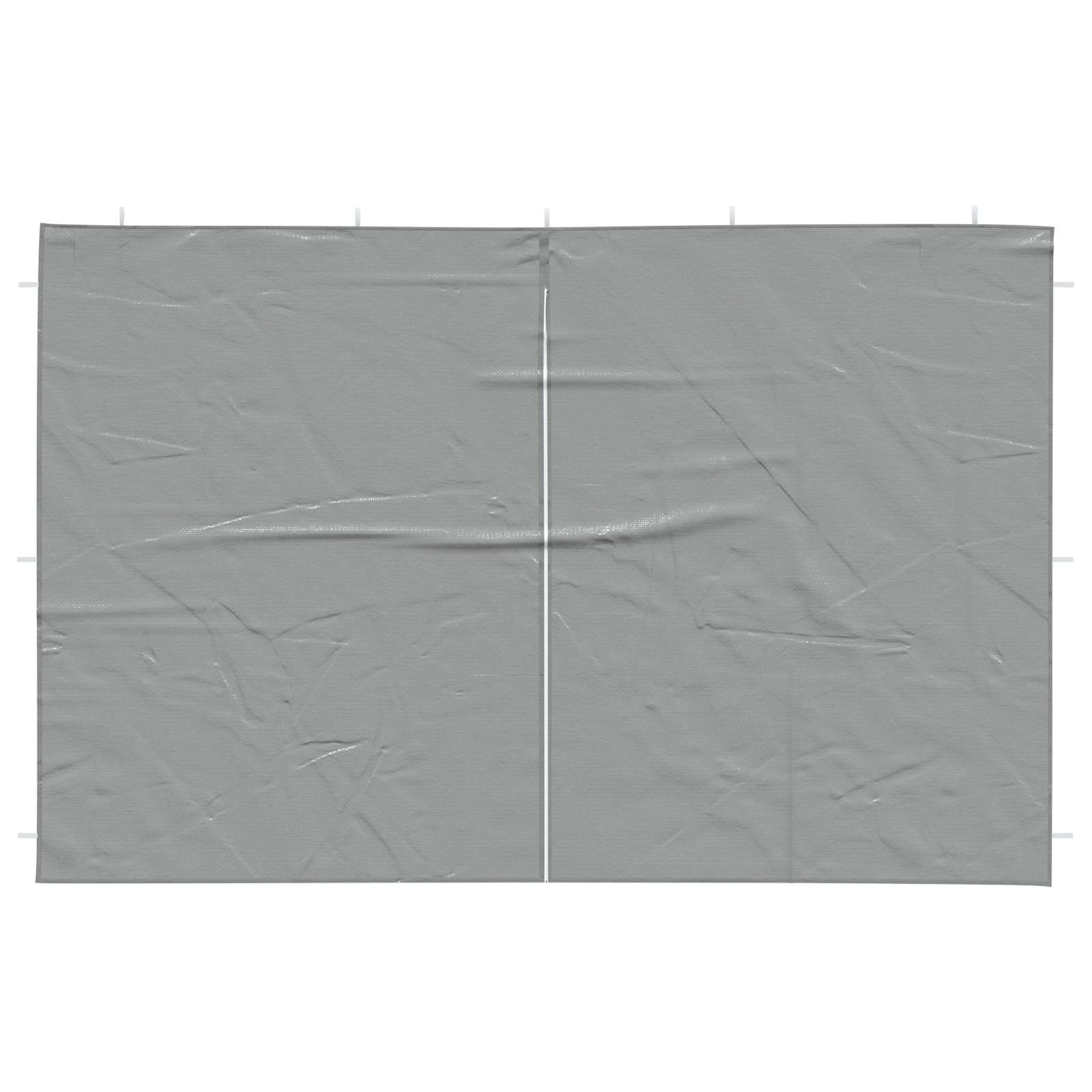 Party Zelt Seitenteil 2 pcs Hellgrau 400 x 195 cm PE und Stahl