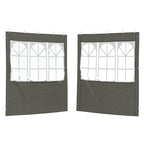 Party Zelt Seitenteil 2 pcs 200 x 195 cm Anthrazit PE und Stahl