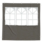 Party Zelt Seitenteil 2 pcs 200 x 195 cm Anthrazit PE und Stahl