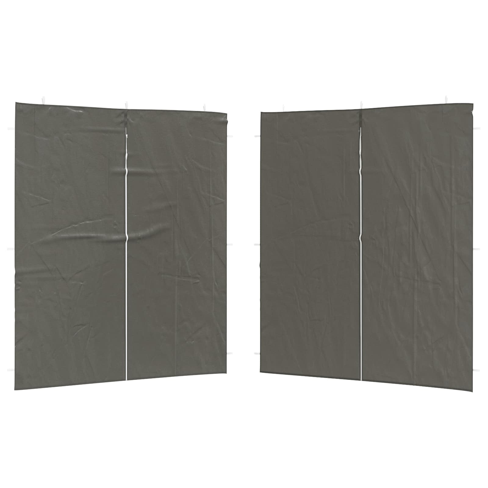 Party Zelt Seitenteil 2 pcs Anthrazit 200 x 195 cm PE und Stahl