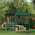 Party Zelt Seitenteil 2 pcs 200 x 195 cm Grün PE und Stahl