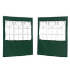 Party Zelt Seitenteil 2 pcs 200 x 195 cm Grün PE und Stahl