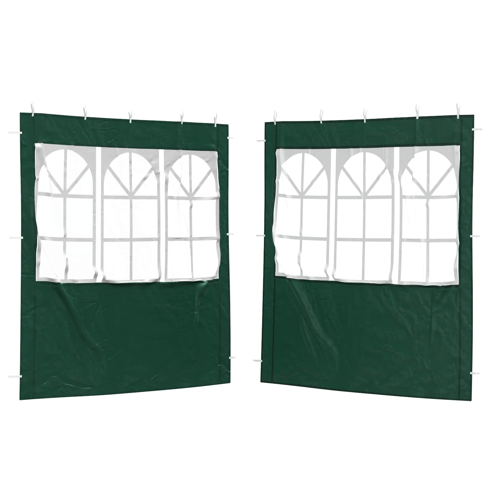 Party Zelt Seitenteil 2 pcs 200 x 195 cm Grün PE und Stahl