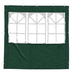 Party Zelt Seitenteil 2 pcs 200 x 195 cm Grün PE und Stahl