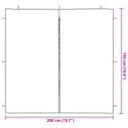 Party Zelt Seitenteil 2 pcs Grün 200 x 195 cm PE und Stahl