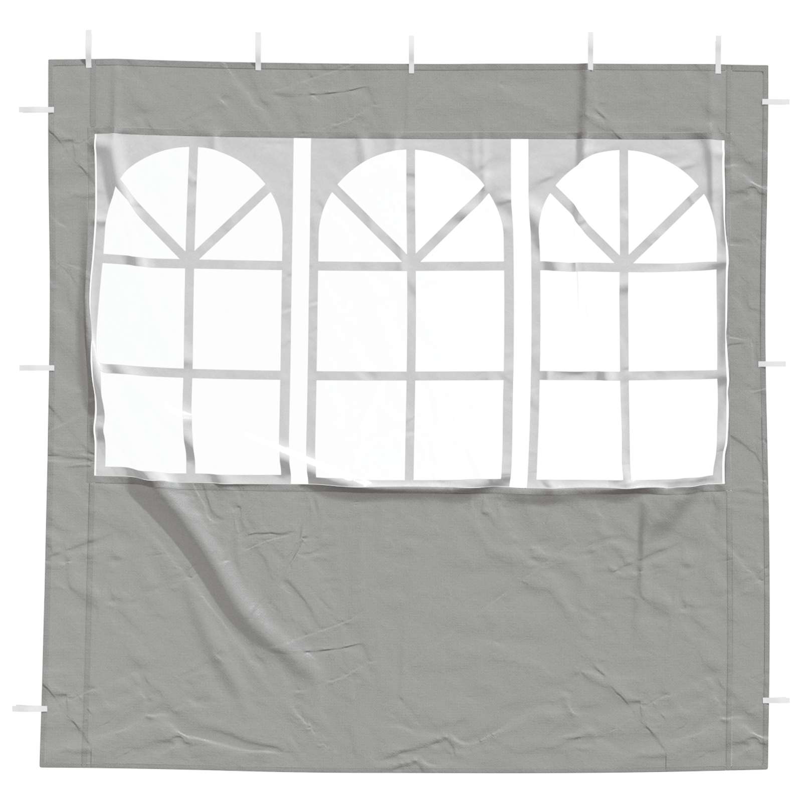 Party Zelt Seitenteil 2 pcs 200 x 195 cm Hellgrau PE und Stahl