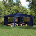 Party Zelt Seitenteil 2 pcs 400 x 195 cm Blau PE und Stahl
