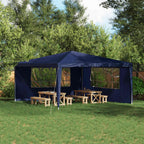 Party Zelt Seitenteil 2 pcs 400 x 195 cm Blau PE und Stahl