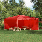 Party Zelt Seitenteil 2 pcs Rot 400 x 195 cm PE und Stahl