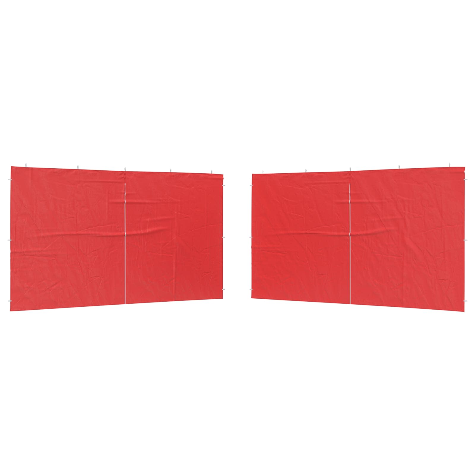 Party Zelt Seitenteil 2 pcs Rot 400 x 195 cm PE und Stahl