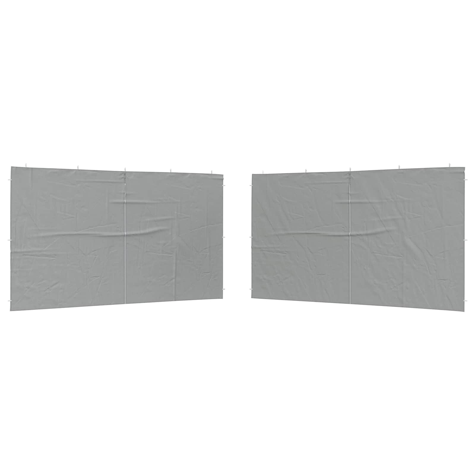 Party Zelt Seitenteil 2 pcs Hellgrau 400 x 195 cm PE und Stahl