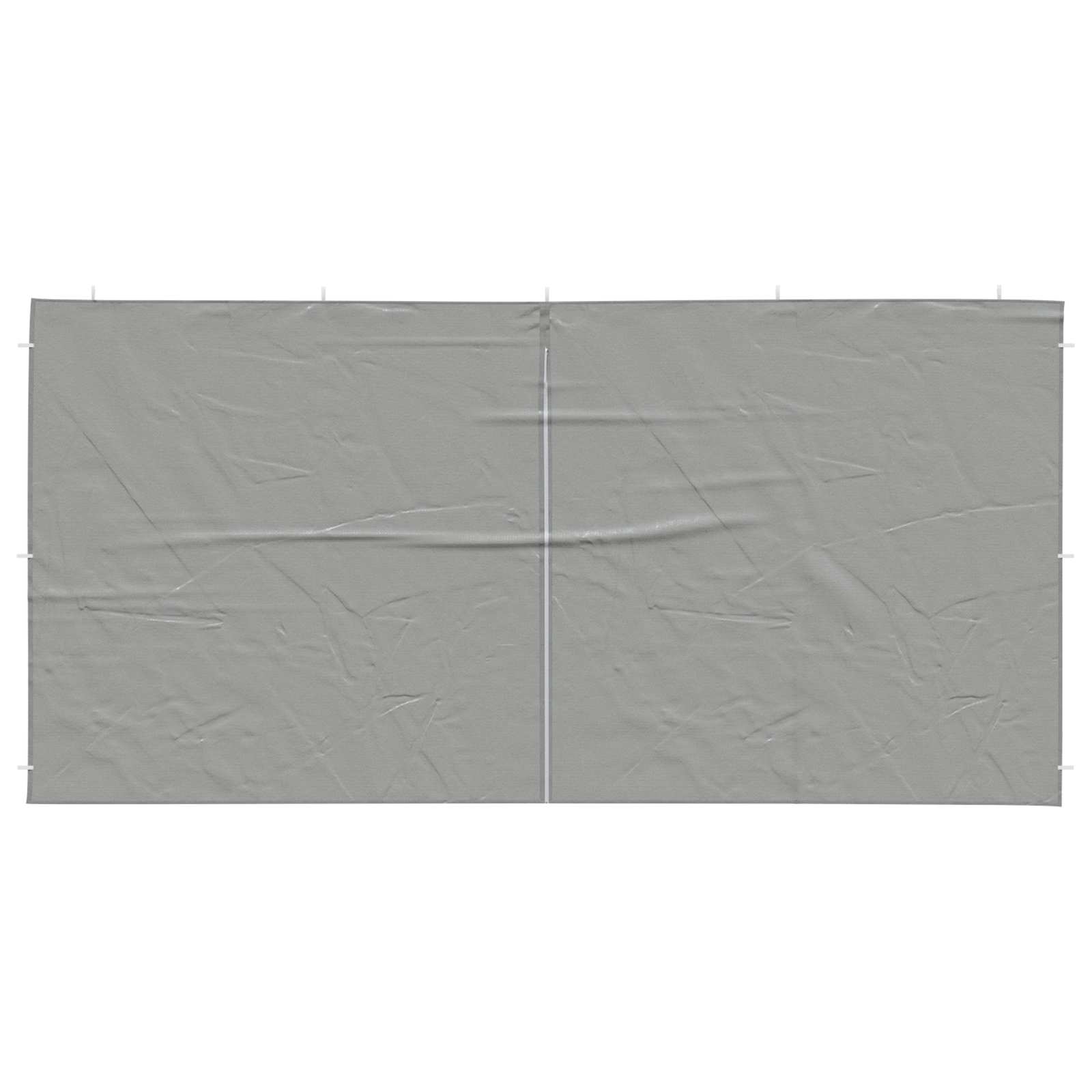 Party Zelt Seitenteil 2 pcs Hellgrau 400 x 195 cm PE und Stahl