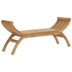 Gartenbank 2-Sitzanzahl 126 cm Massivholz Teak Natur