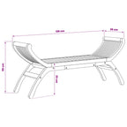 Gartenbank 2-Sitzanzahl 126 cm Massivholz Teak Natur