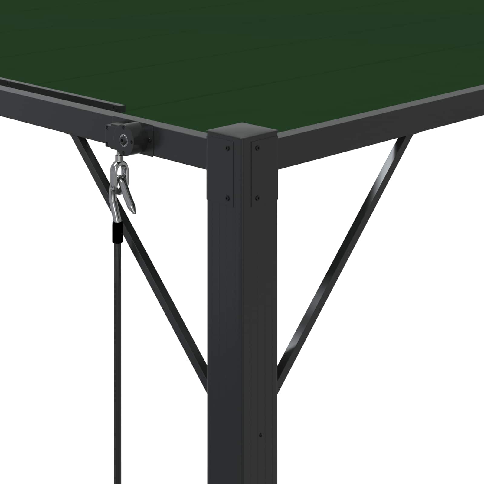 Gazebo mit Lamellen-Dach Grün 3 x 3 x 2,14 m