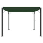 Gazebo mit Lamellen-Dach Grün 3 x 3 x 2,14 m
