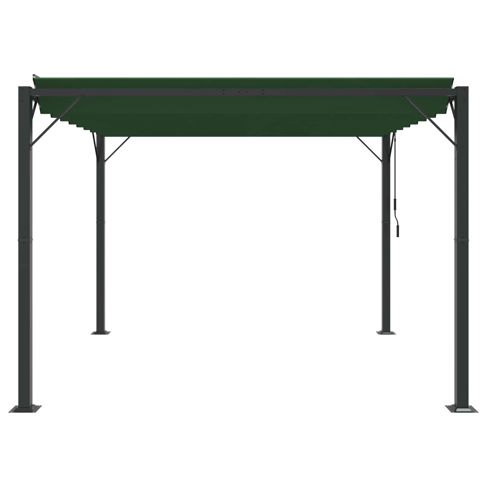 Gazebo mit Lamellen-Dach Grün 3 x 3 x 2,14 m