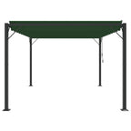 Gazebo mit Lamellen-Dach Grün 3 x 4 x 2,14 m