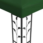 Pavillon 3 x 3 x 2,68 m Grün Polyester und Stahl