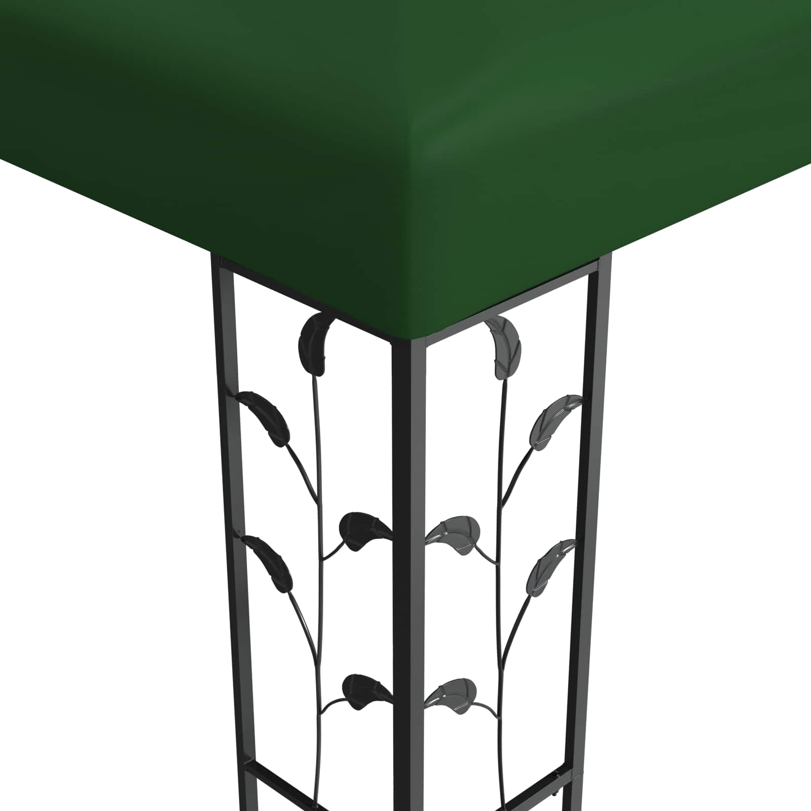 Pavillon 3,97 x 2,96 x 2,68 m Grün Polyester und Stahl