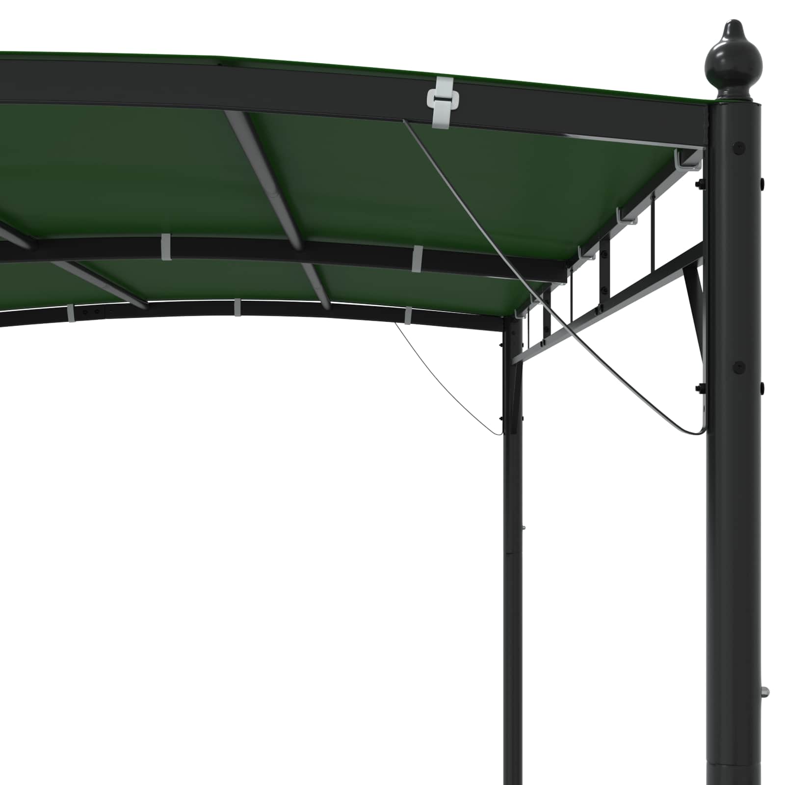 Pavillon 3 x 3 x 2,55 m Grün Stoff und Aluminium 180 gsm
