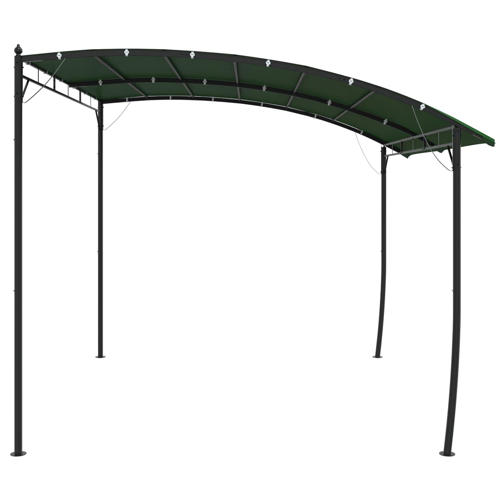 Pavillon 3 x 3 x 2,55 m Grün Stoff und Aluminium 180 gsm