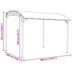Pavillon 3 x 3 x 2,55 m Grün Stoff und Aluminium 180 gsm