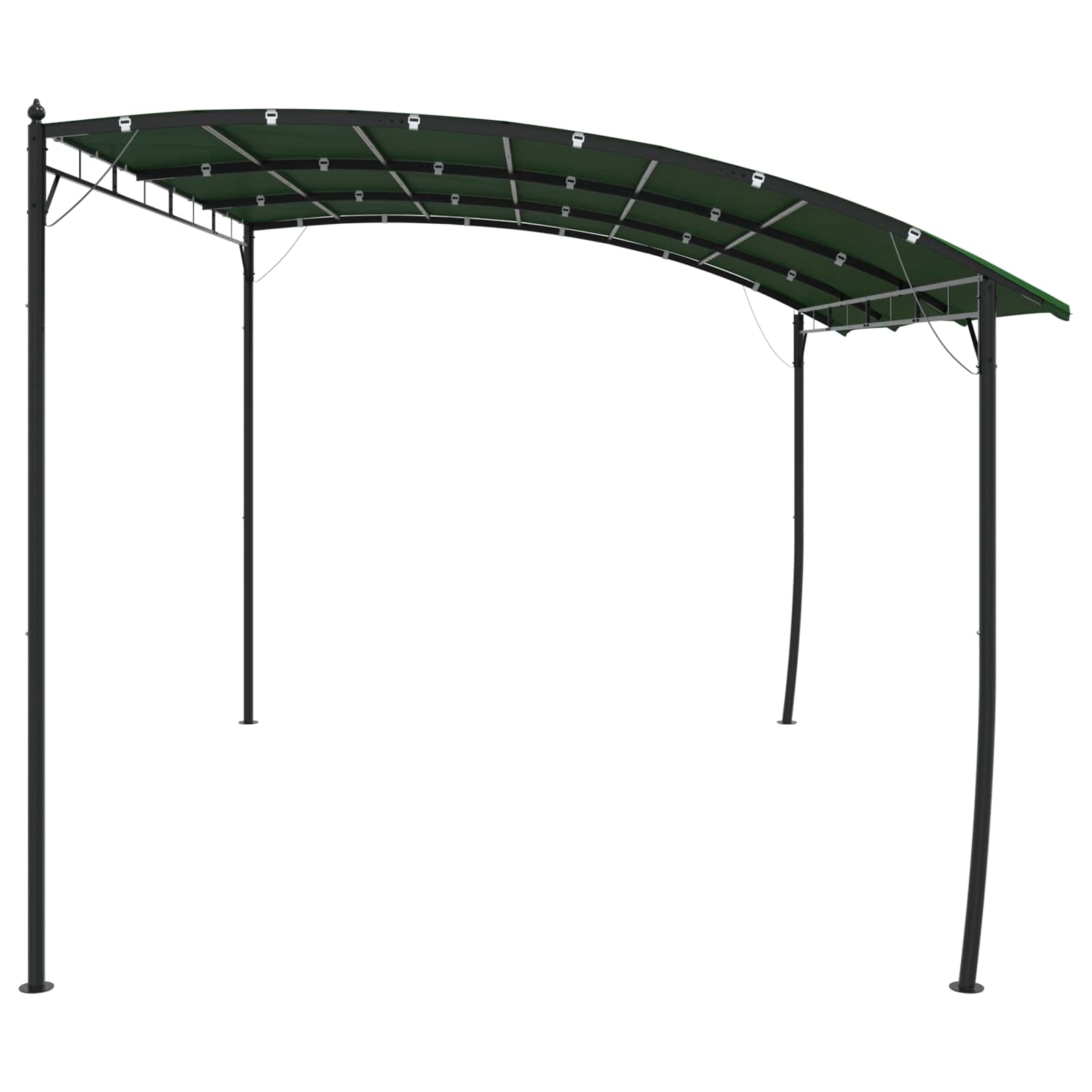 Pavillon 4 x 3 x 2,55 m Grün Stoff und Aluminium 180 gsm