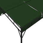 Pavillon 4 x 3 x 2,3 m Grün Polyester und Stahl