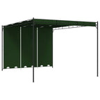 Pavillon 4 x 3 x 2,3 m Grün Polyester und Stahl