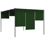 Pavillon 4 x 3 x 2,3 m Grün Polyester und Stahl