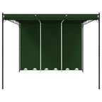 Pavillon 4 x 3 x 2,3 m Grün Polyester und Stahl