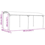 Pavillon 6 x 3 x 2,55 m Grün Stoff und Aluminium 180 gsm