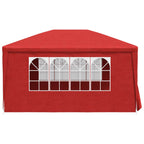 Party-Zelt 400 x 300 x 255 cm Rot PE und Stahl