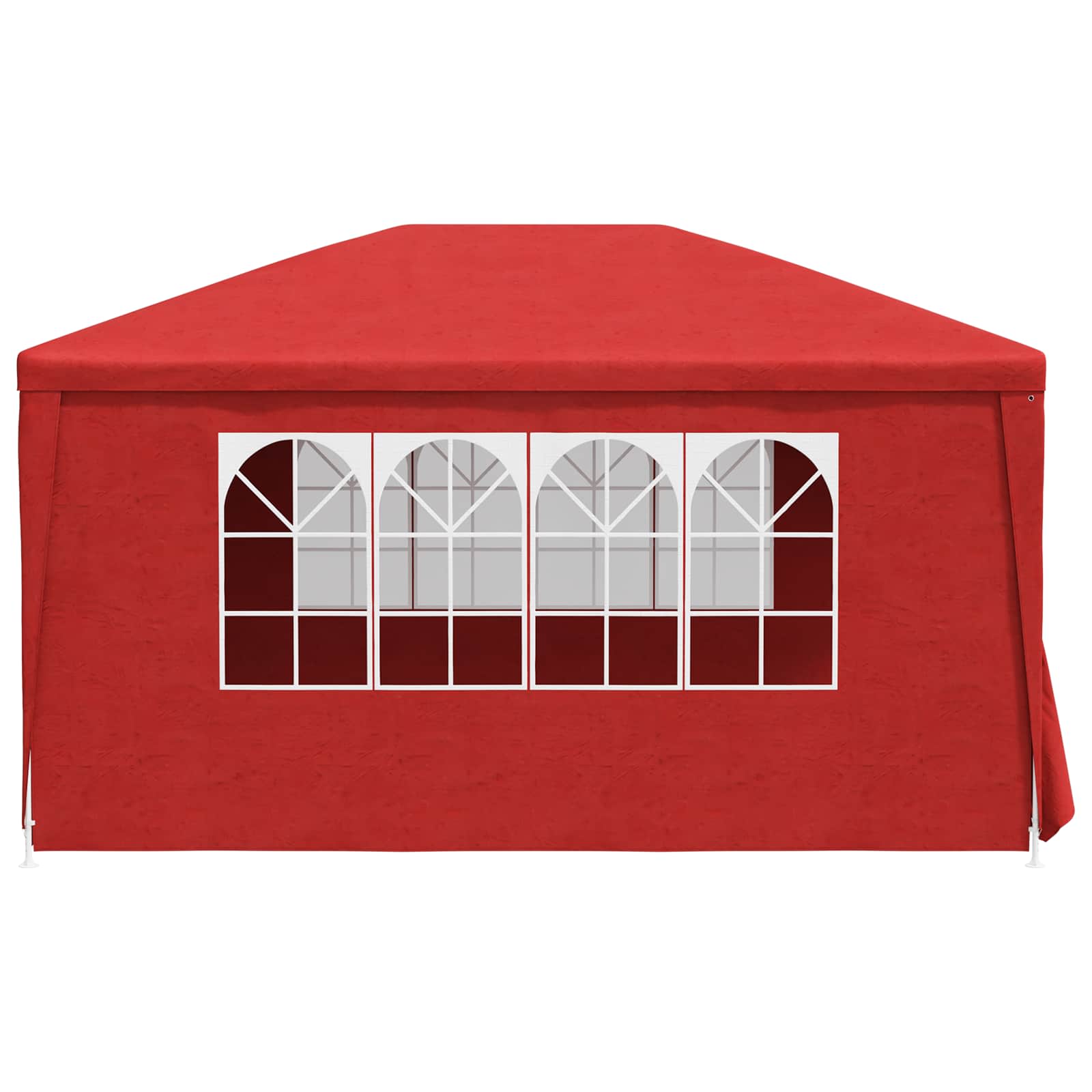 Party-Zelt 400 x 300 x 255 cm Rot PE und Stahl