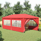 Party-Zelt 600 x 300 x 255 cm Rot PE und Stahl